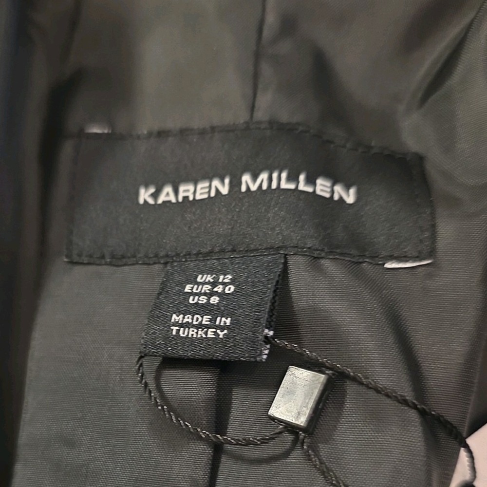 Karen Millen Women's Tailored Sparkle Contras Blazer Pink Purple Size 8 NEW - Picture 7 of 13